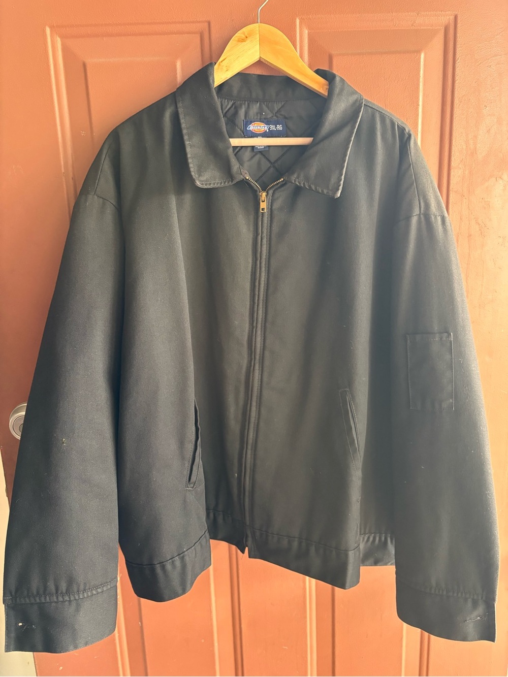 Dickies Black Zip-Front Bomber Jacket